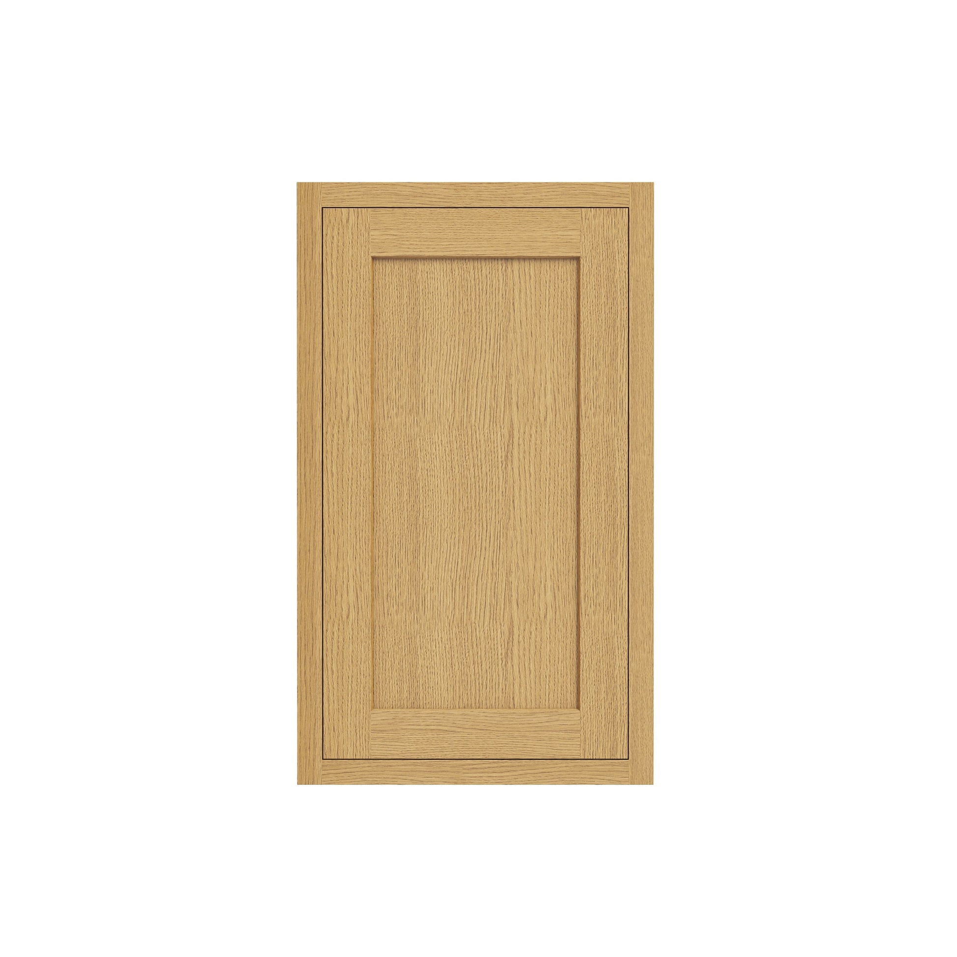 Inset Hazelnut Oak RTA 9-21"W x 30-42"H x 13.5"D 15-Size Single Door Wall Cabinet