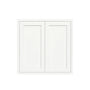 Inset Origami White RTA 24-36"W x 30-42"H x 13.5"D 15-Size Double Doors Wall Cabinet