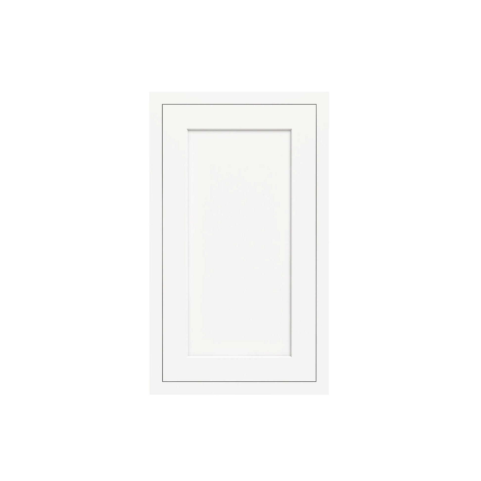 Inset Origami White RTA 9-21"W x 30-42"H x 13.5"D 15-Size Single Door Wall Cabinet