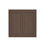 Inset Truffle Brown RTA 24-36"W x 30-42"H x 13.5"D 15-Size Double Doors Wall Cabinet
