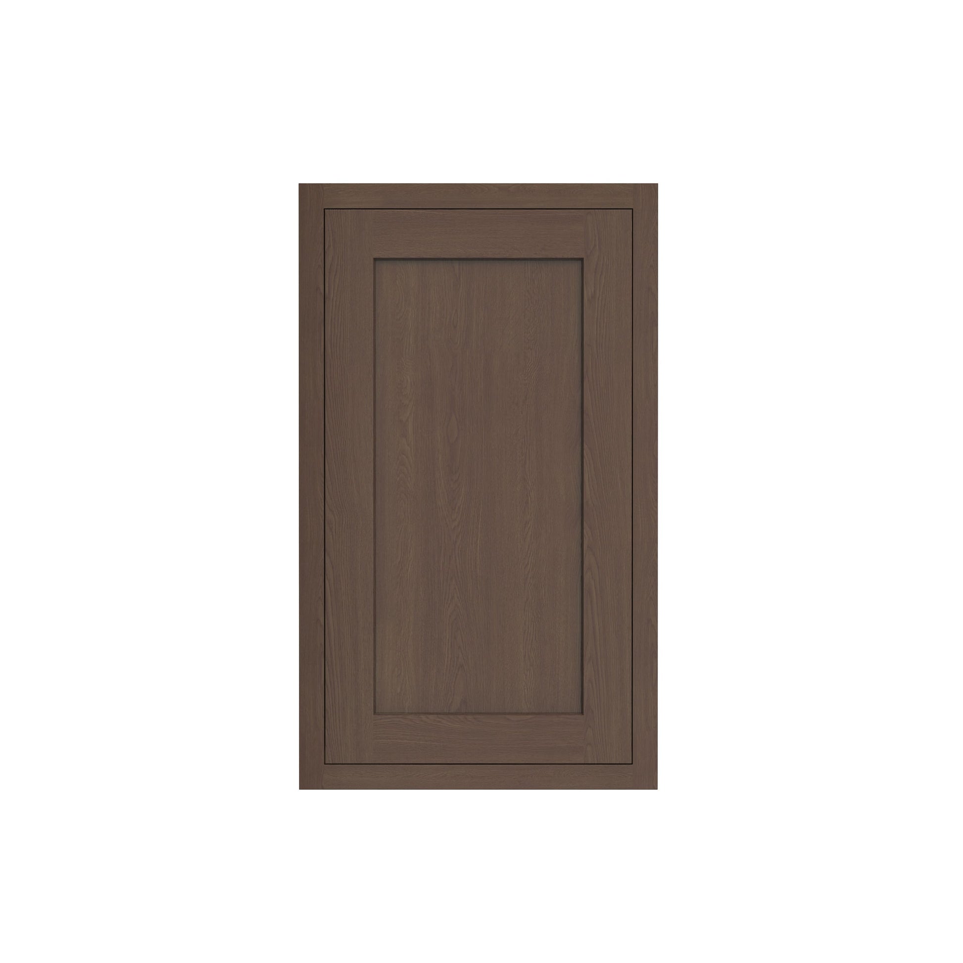 Inset Truffle Brown RTA 9-21"W x 30-42"H x 13.5"D 15-Size Single Door Wall Cabinet