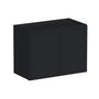 Slim Ebony Black Shaker RTA 24"-36"W x 12"-24"H x 12"D 17-Size Short Wall Cabinet with 2 Doors