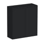 Slim Ebony Black Shaker RTA 24"-36"W x 30"/36"/42"H x 12"D 15-Size Standard Wall Cabinet with 2 Doors