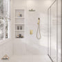 Casainc 2-Function Wall-Mounted/Ceiling-Mounted Shower System with Handheld Shower in Brushed Gold