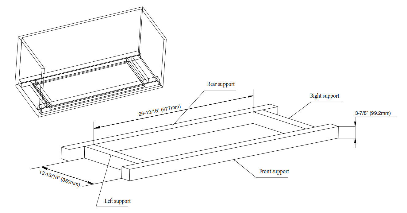 28/34-Inch Liner Hood in 15" Height