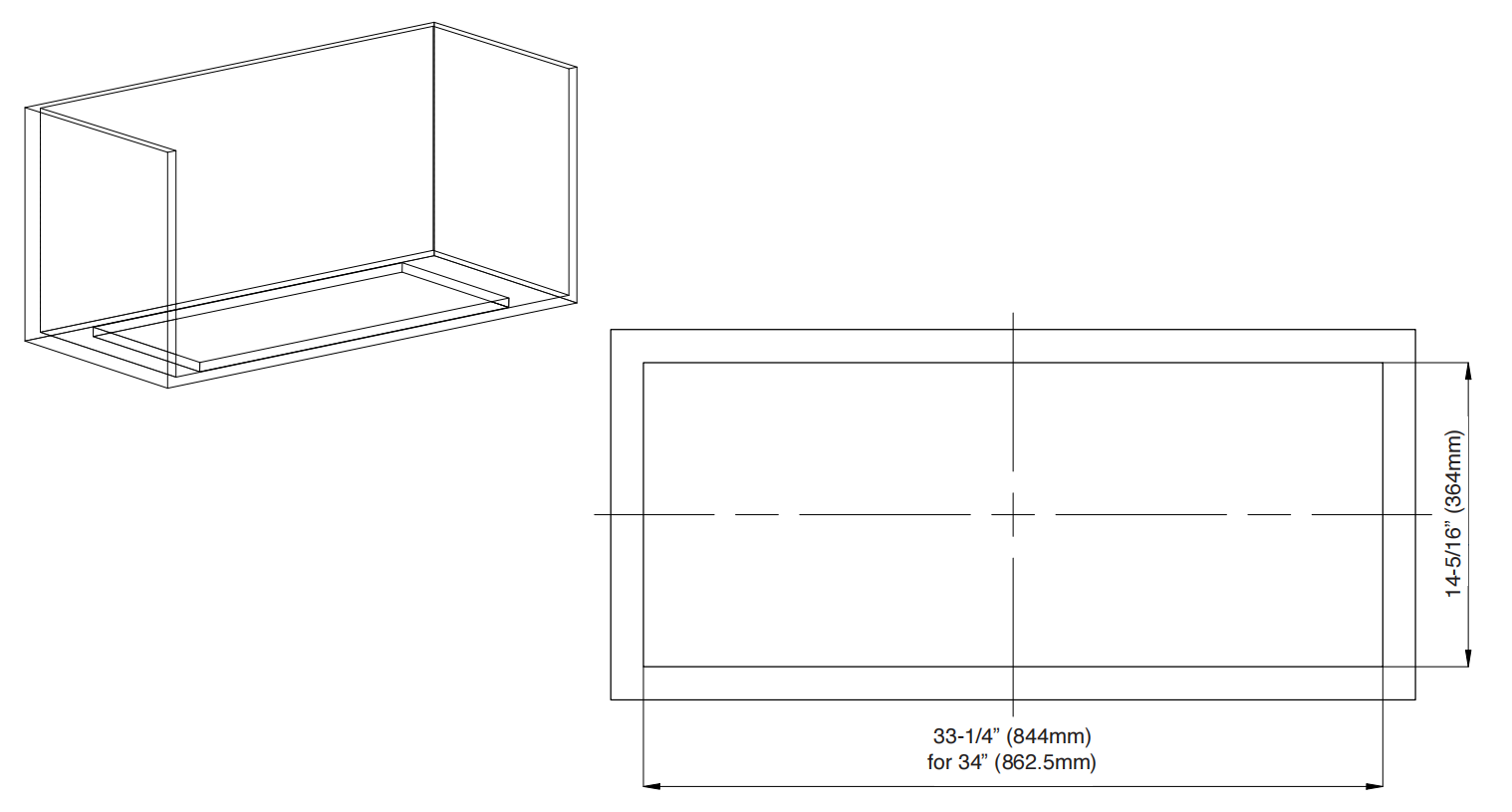 28/34-Inch Liner Hood in 15" Height