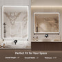 Contemporary Rectangular Aluminum Framed Bathroom LED Mirror