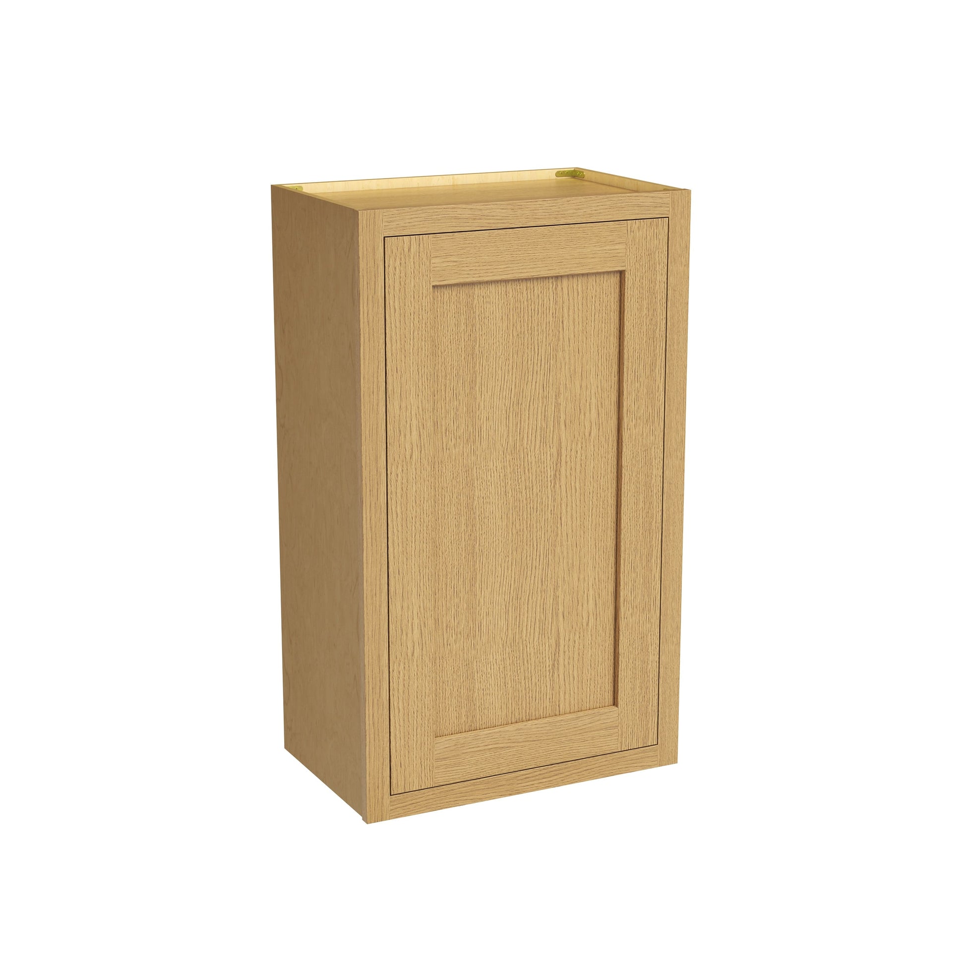 Inset Hazelnut Oak RTA 9-21"W x 30-42"H x 13.5"D 15-Size Single Door Wall Cabinet