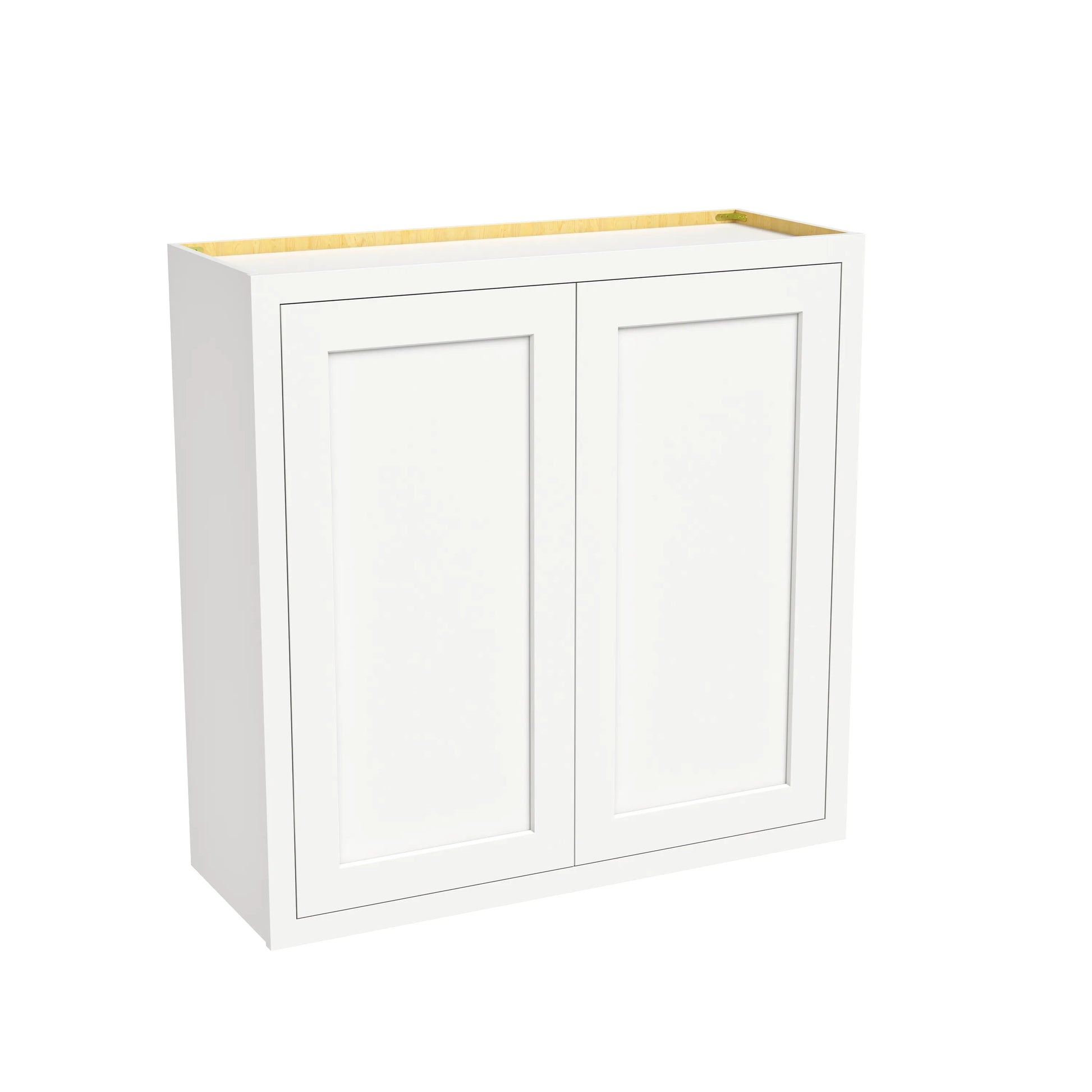 Inset Origami White RTA 24-36"W x 30-42"H x 13.5"D 15-Size Double Doors Wall Cabinet