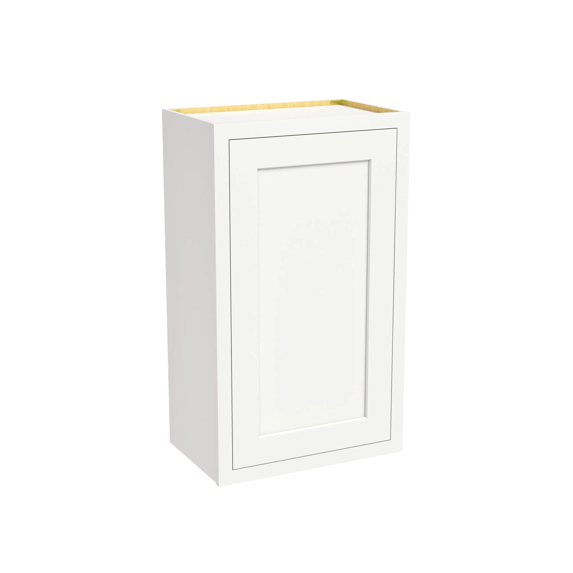 Inset Origami White RTA 9-21"W x 30-42"H x 13.5"D 15-Size Single Door Wall Cabinet