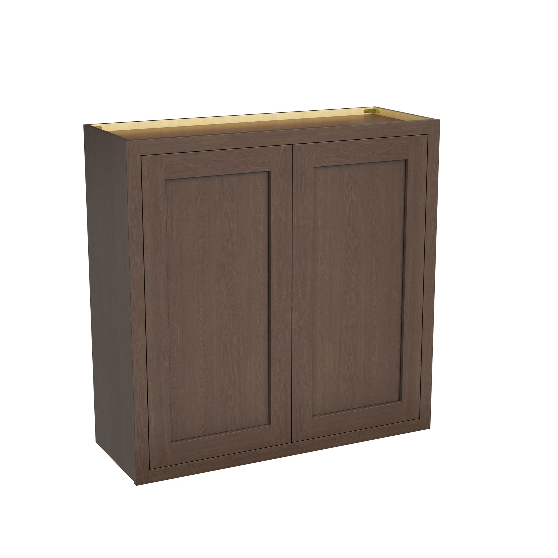 Inset Truffle Brown RTA 24-36"W x 30-42"H x 13.5"D 15-Size Double Doors Wall Cabinet