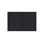 Slim Ebony Black Shaker RTA 24"-36"W x 12"-24"H x 12"D 17-Size Short Wall Cabinet with 2 Doors