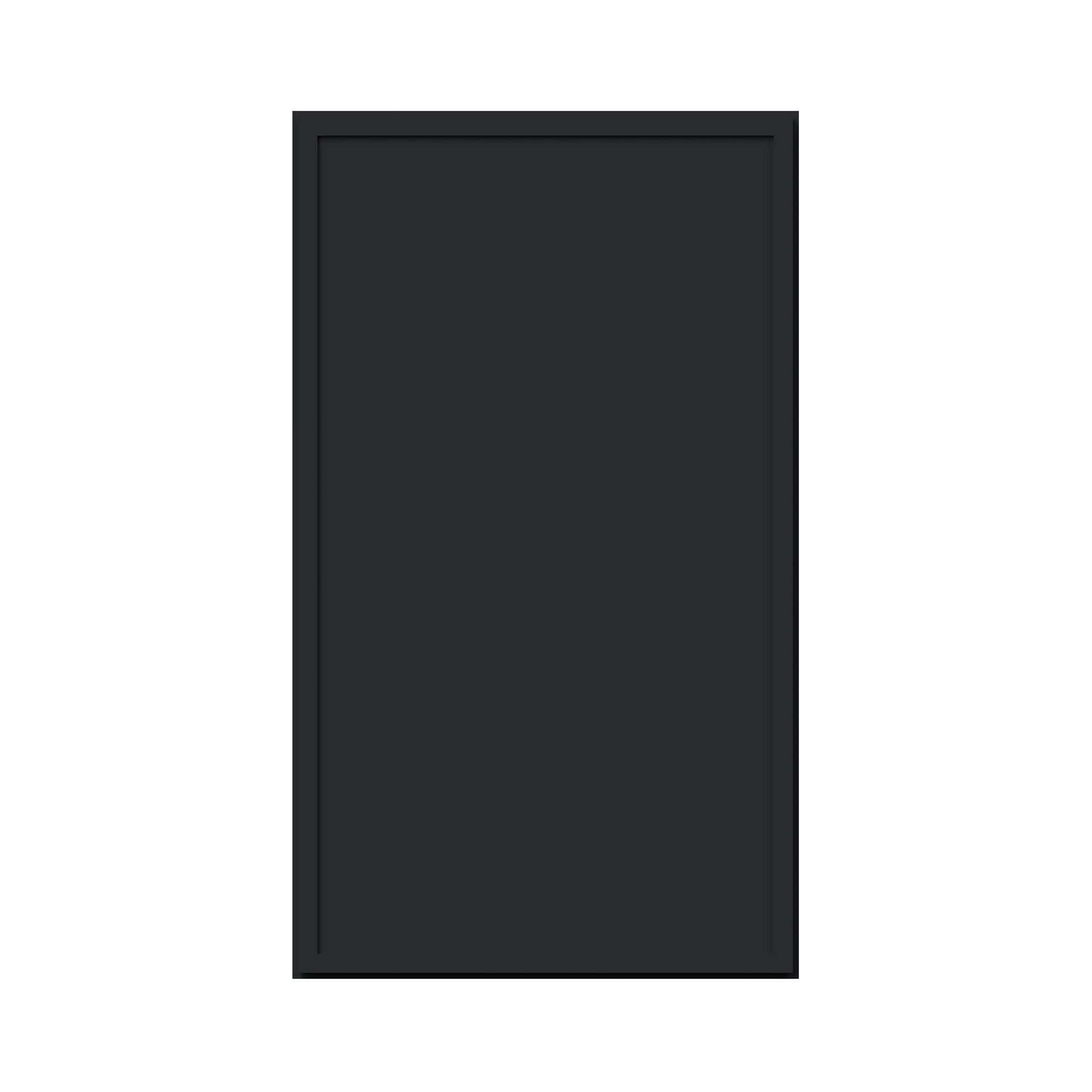 Slim Ebony Black Shaker RTA 9"-21"W x 30"/36"/42"H x 12"D 15-Size Single Door Standard Wall Cabinet