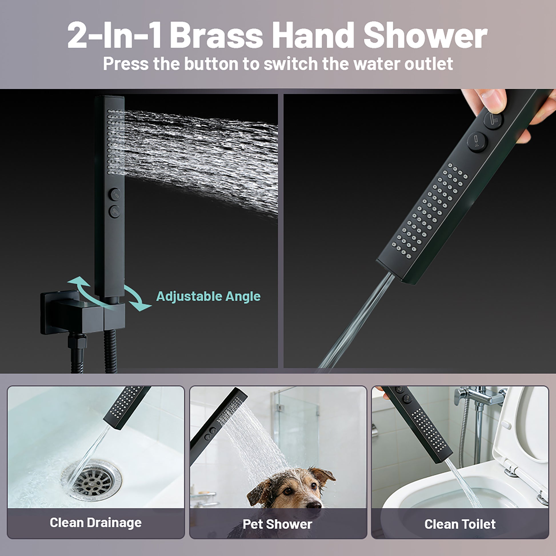 29.52" x 15.74" 64-Color LED Thermostatic Multifunction Shower System with Body Jets& Handheld