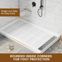 48"/60" x 30"/32"/36" White SMC Rectangular Shower Base with Non-Slip Texture, Left/Right Drain