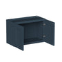 Cyber Grey RTA 24"-36"W x 12"D x 12"-24"H 17-Size Double Doors Short Wall Cabinet