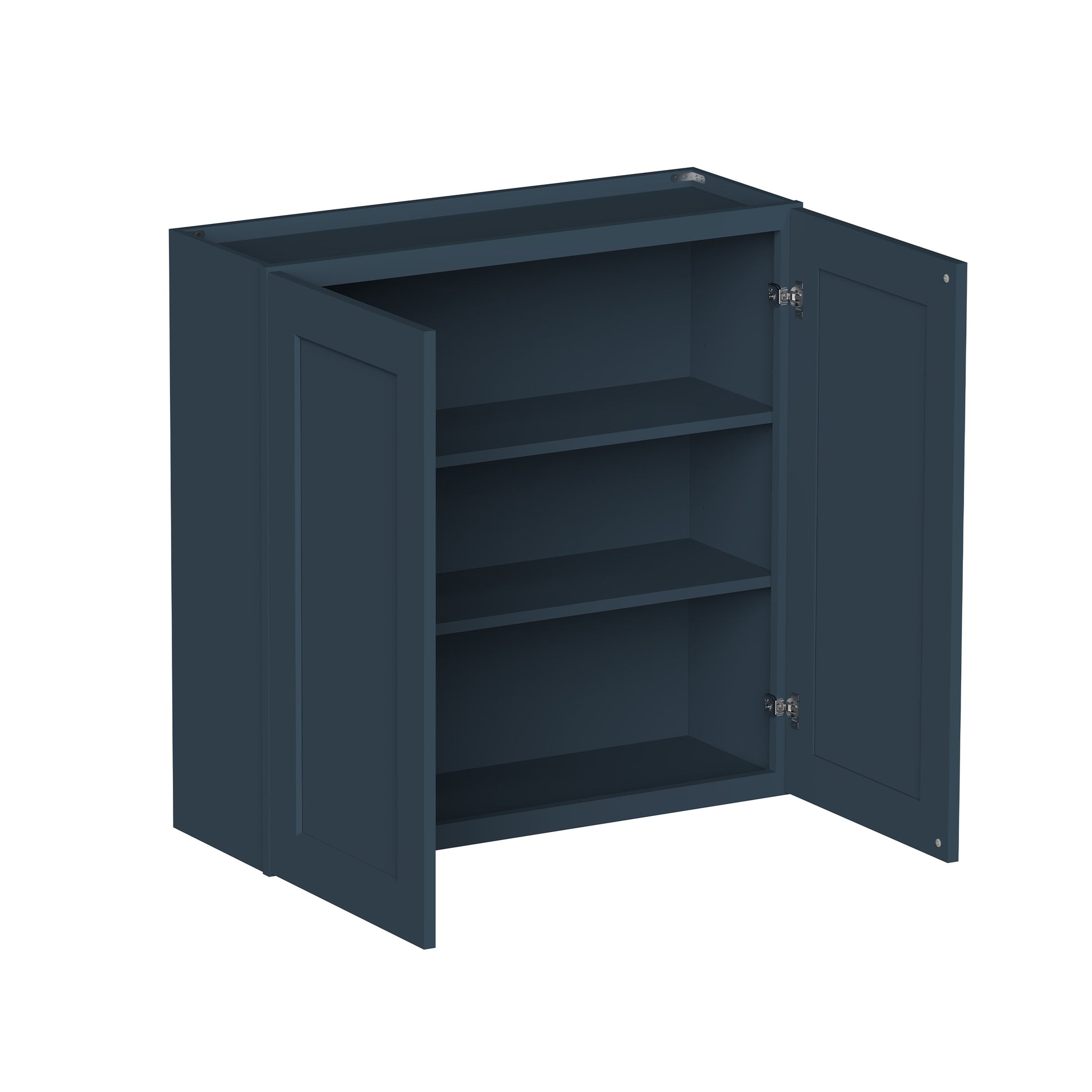 Cyber Grey RTA 24"-36"W x 12"D x 30"-42"H 15-Size Standard Wall Cabinet with 2 Doors and Shelves