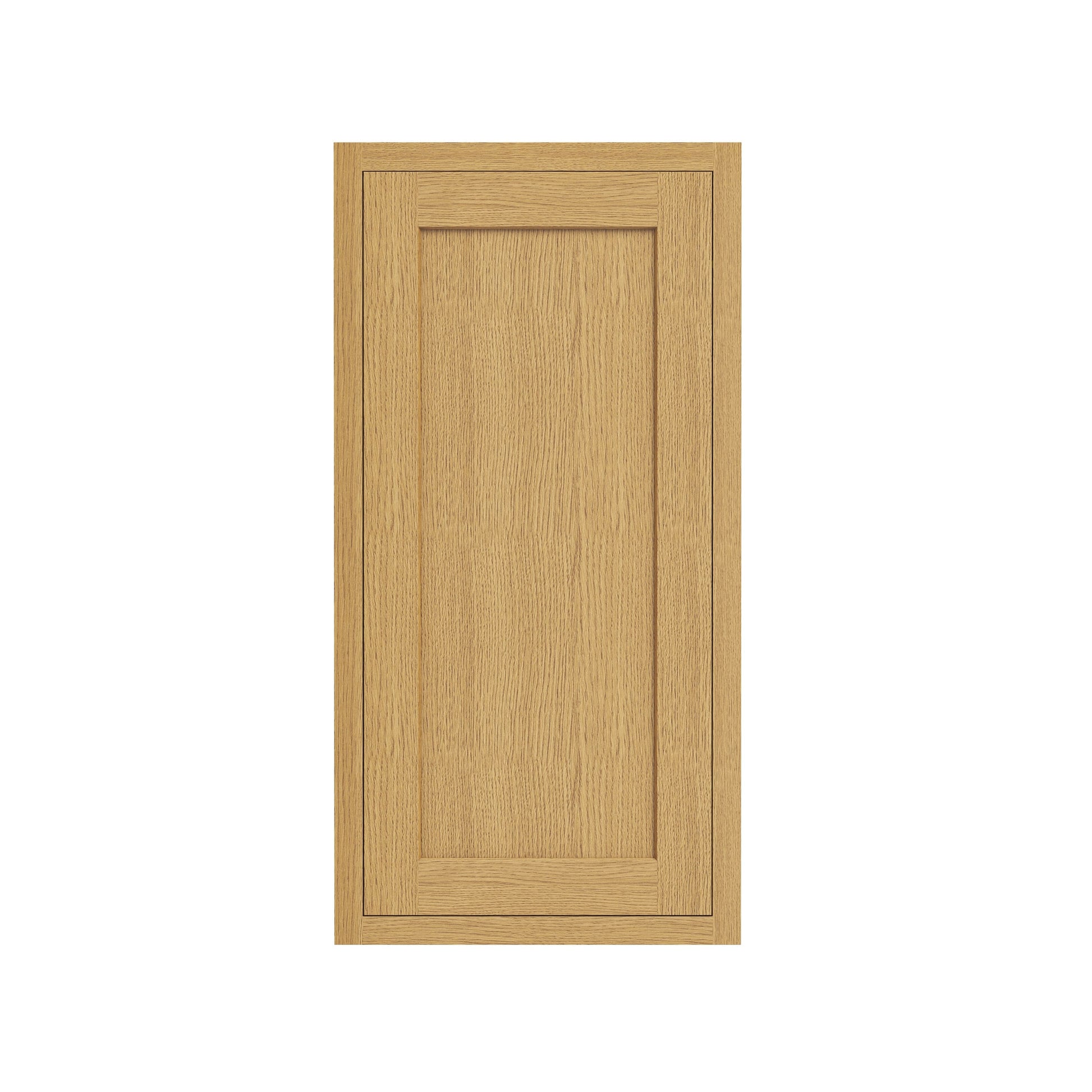 Inset Hazelnut Oak RTA 9-21"W x 30-42"H x 13.5"D 15-Size Single Door Wall Cabinet