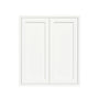 Inset Origami White RTA 24-36"W x 30-42"H x 13.5"D 15-Size Double Doors Wall Cabinet