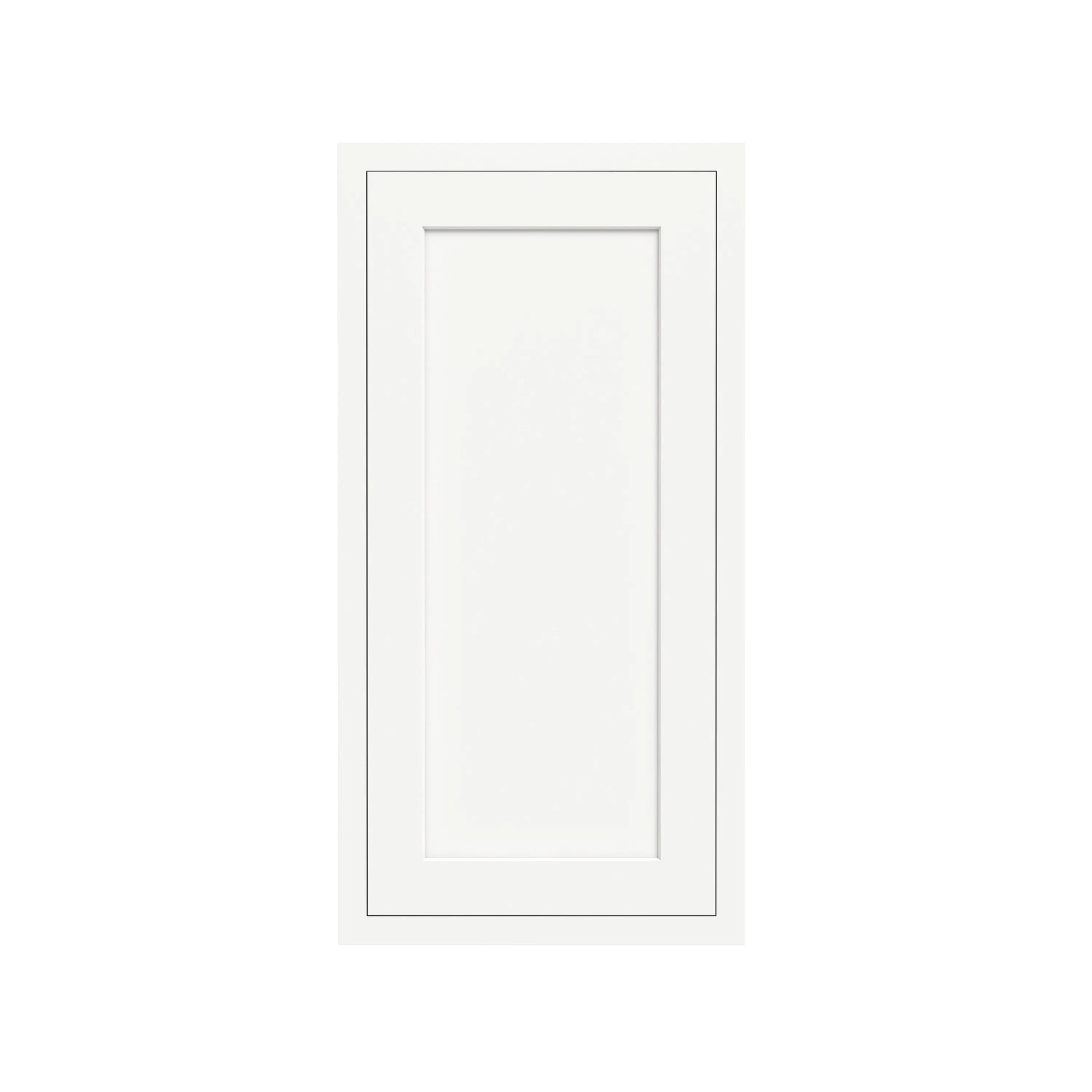 Inset Origami White RTA 9-21"W x 30-42"H x 13.5"D 15-Size Single Door Wall Cabinet