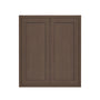 Inset Truffle Brown RTA 24-36"W x 30-42"H x 13.5"D 15-Size Double Doors Wall Cabinet