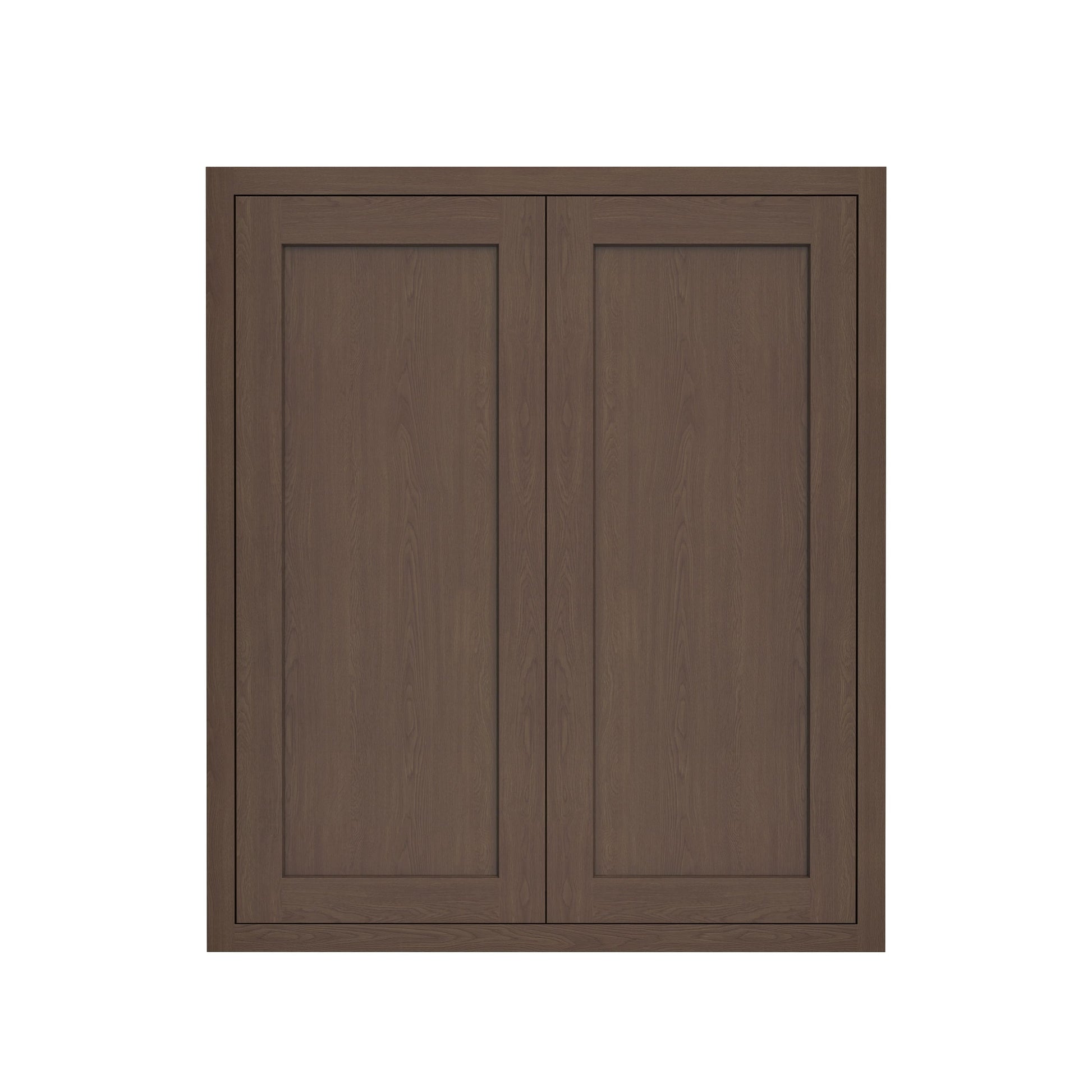 Inset Truffle Brown RTA 24-36"W x 30-42"H x 13.5"D 15-Size Double Doors Wall Cabinet