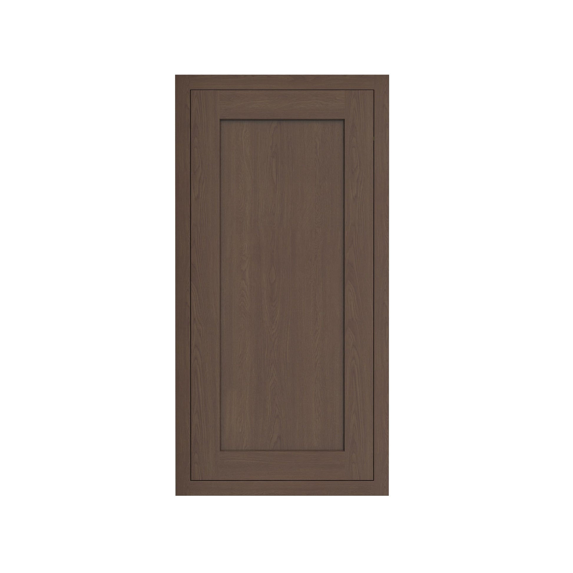 Inset Truffle Brown RTA 9-21"W x 30-42"H x 13.5"D 15-Size Single Door Wall Cabinet