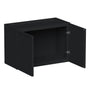 Slim Ebony Black Shaker RTA 24"-36"W x 12"-24"H x 12"D 17-Size Short Wall Cabinet with 2 Doors