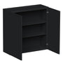 Slim Ebony Black Shaker RTA 24"-36"W x 30"/36"/42"H x 12"D 15-Size Standard Wall Cabinet with 2 Doors