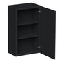 Slim Ebony Black Shaker RTA 9"-21"W x 30"/36"/42"H x 12"D 15-Size Single Door Standard Wall Cabinet
