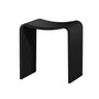 Solid Surface U-Shaped Shower Stool in Matte White / Matte Black