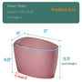 Smart Egg-Shaped Toilet with Built-in Bidet and Soft Ambient Light