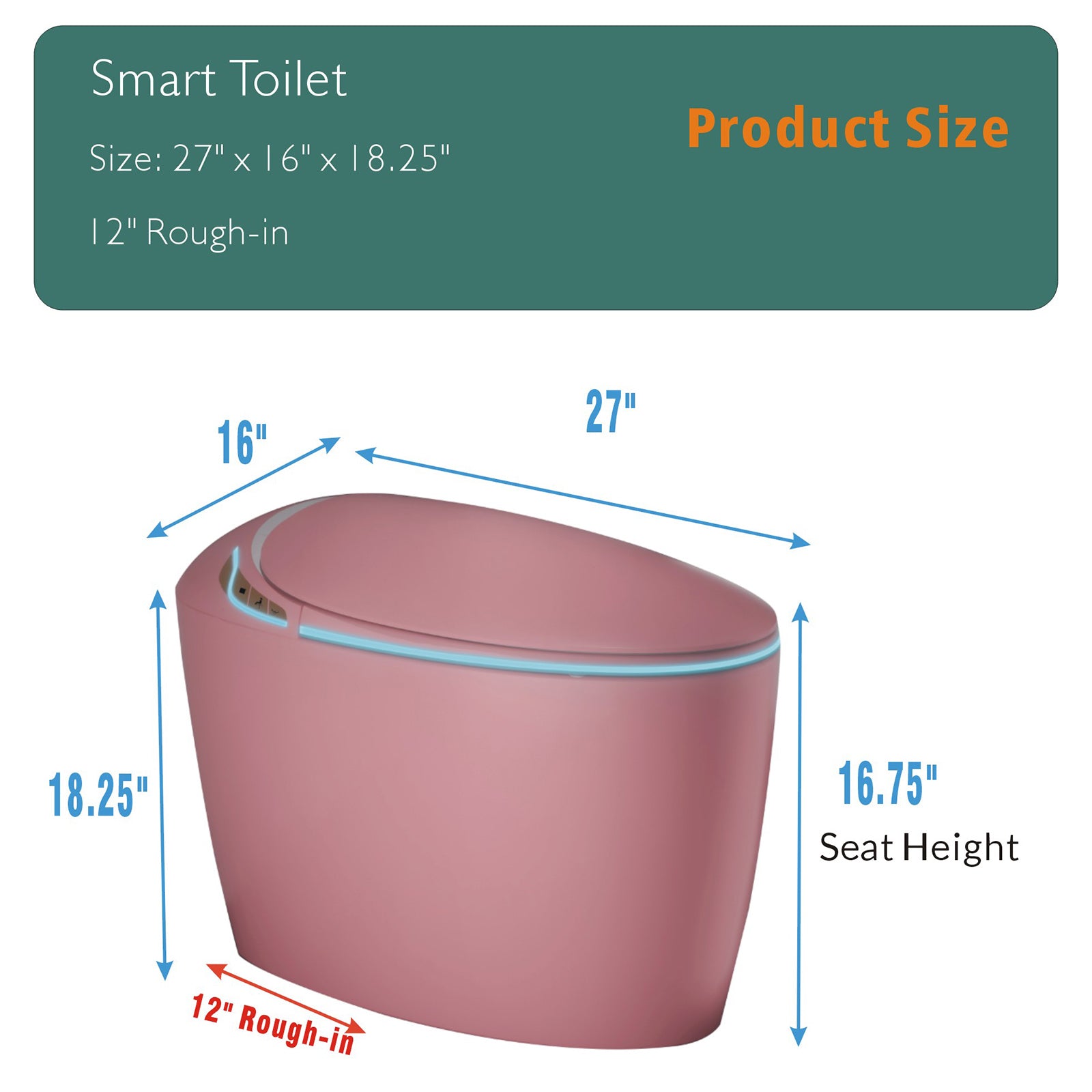 Smart Egg-Shaped Toilet with Built-in Bidet and Soft Ambient Light