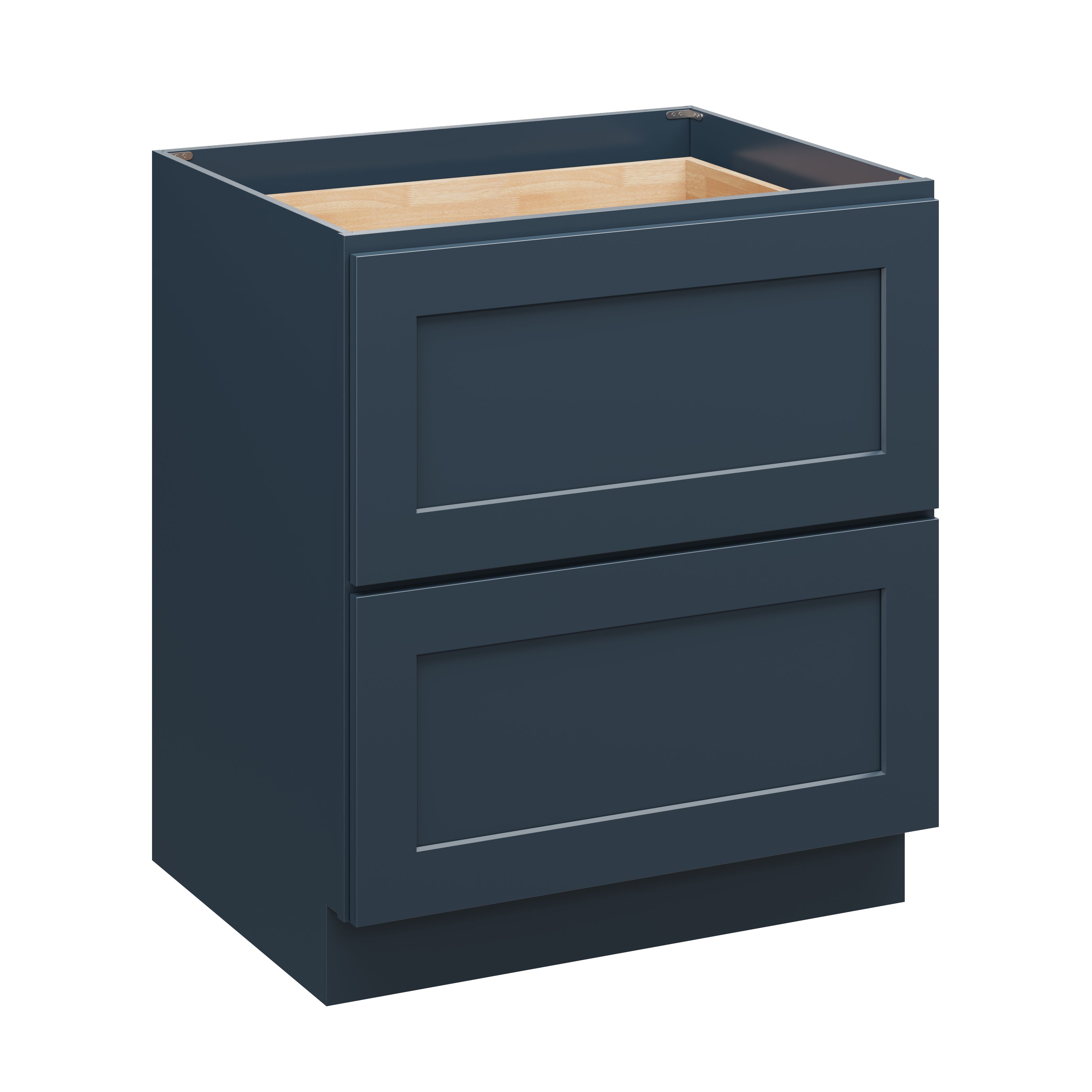 Cyber Grey RTA 30"W x 24"D x 34.5"H Base Cabinet with 2 Drawers