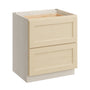 Versa Shaker RTA 30"W x 24"D x 34.5"H Base Cabinet with 2 Drawers