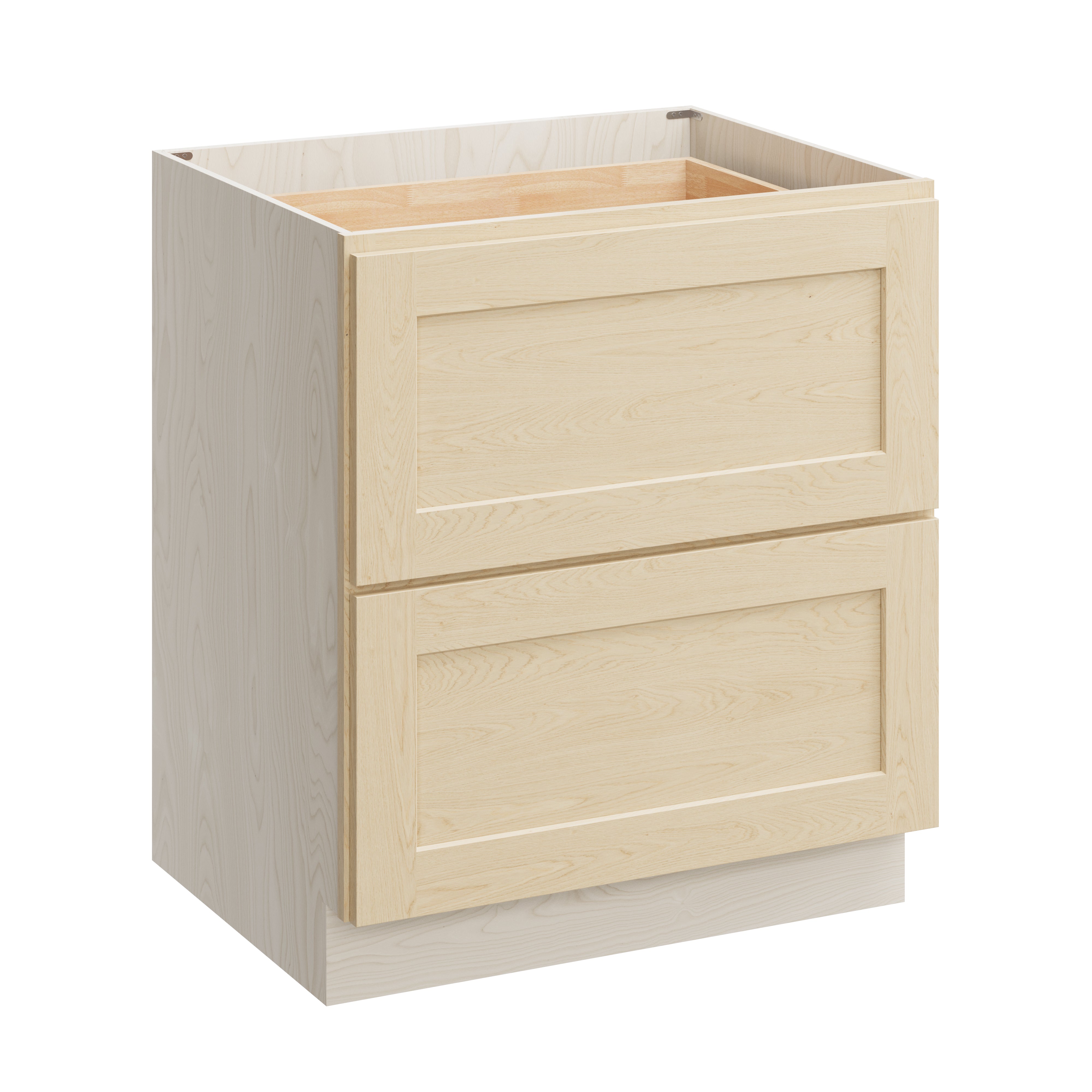 Versa Shaker RTA 30"W x 24"D x 34.5"H Base Cabinet with 2 Drawers