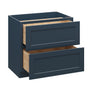 Cyber Grey RTA 36"W x 24"D x 34.5"H Base Cabinet with 2 Drawers