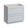Dove Grey RTA 36"W x 24"D x 34.5"H Base Cabinet with 2 Drawers