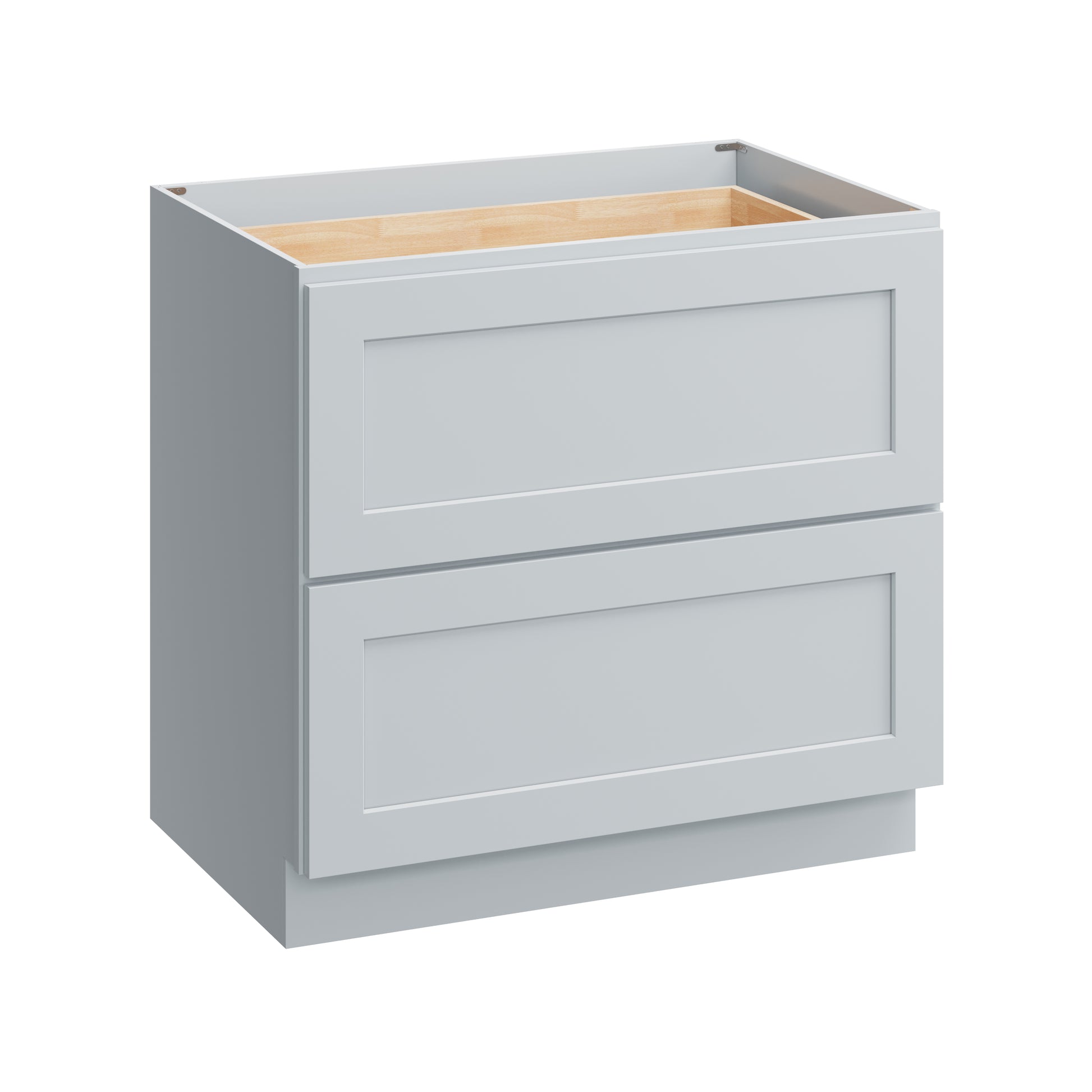 Dove Grey RTA 36"W x 24"D x 34.5"H Base Cabinet with 2 Drawers