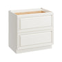 Pearl White RTA 36"W x 24"D x 34.5"H Base Cabinet with 2 Drawers