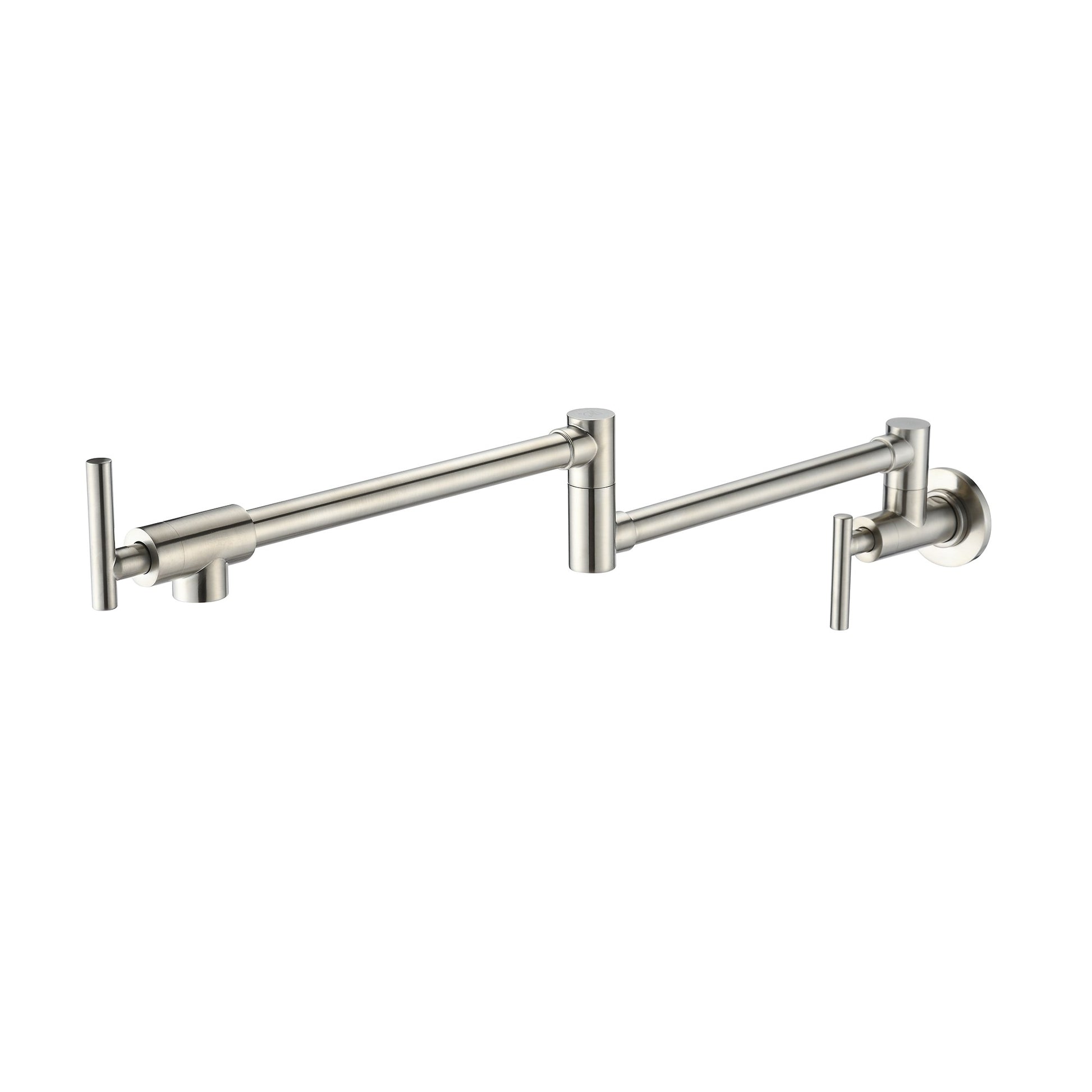 Wall Mount Pot Filler Kitchen Faucet with 360° Rotating Arm & Fast-Flow Aerator