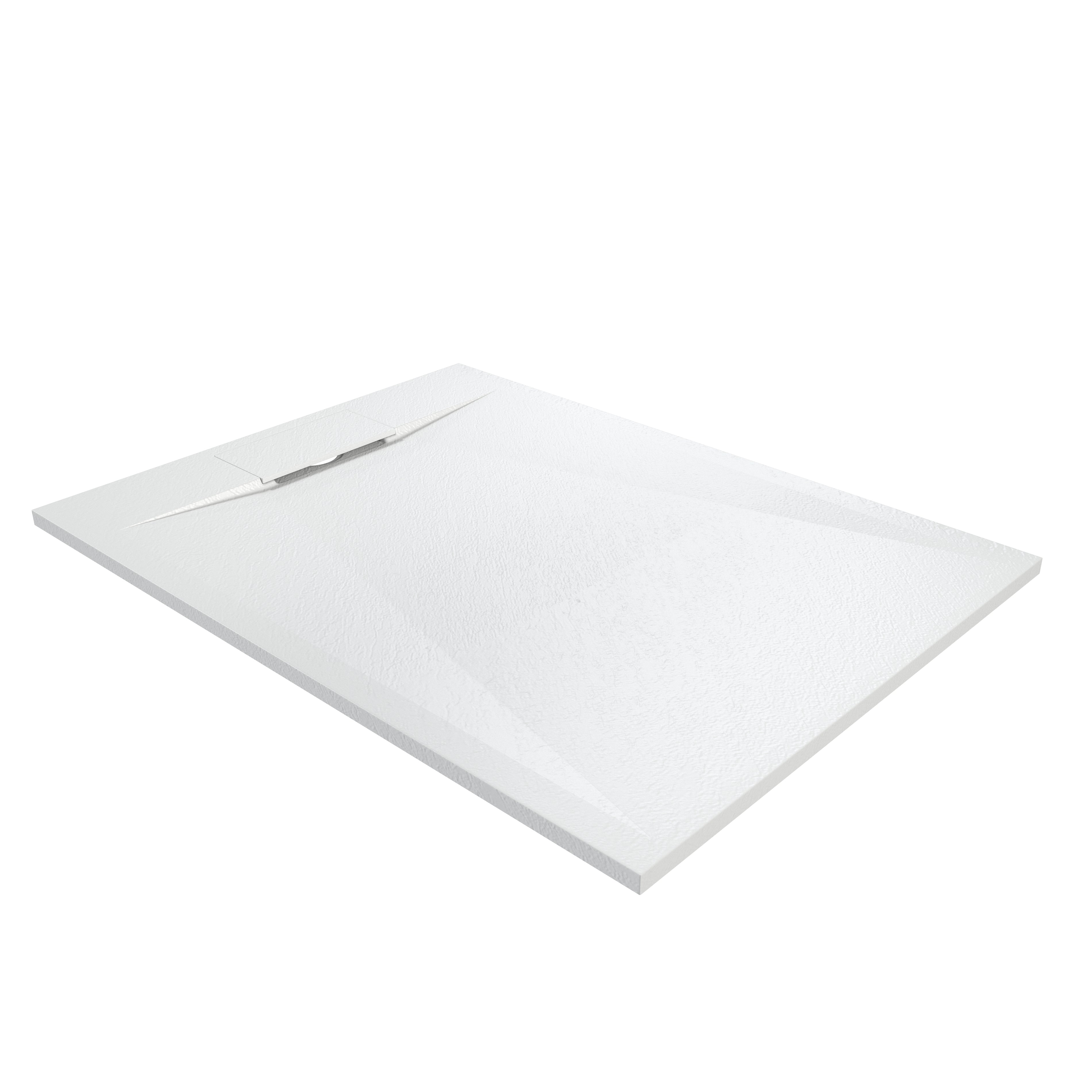 European-Style SMC Shower Base with Anti-Slip Design in Black or White