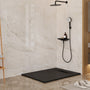 European-Style SMC Shower Base with Anti-Slip Design in Black or White