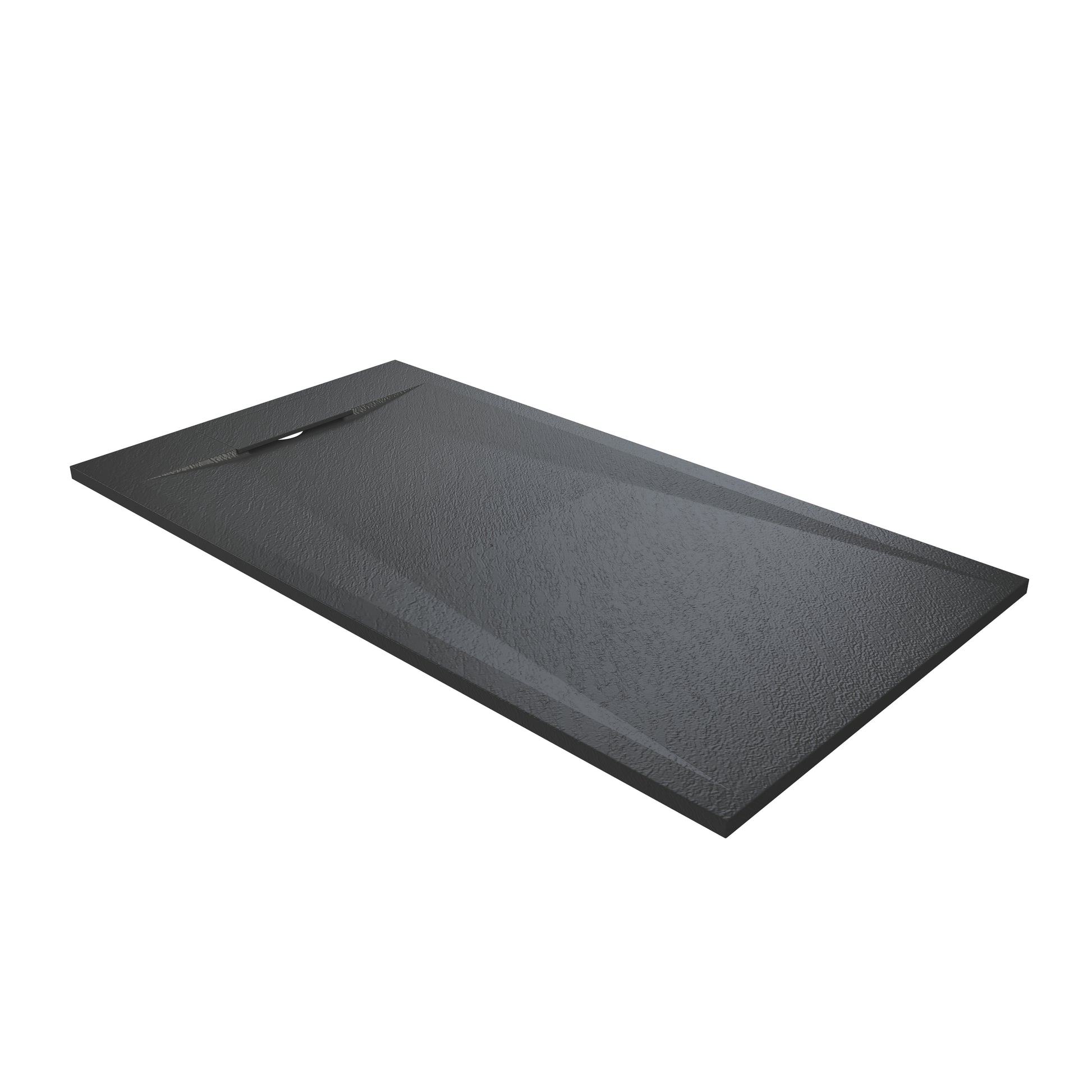 European-Style SMC Shower Base with Anti-Slip Design in Black or White