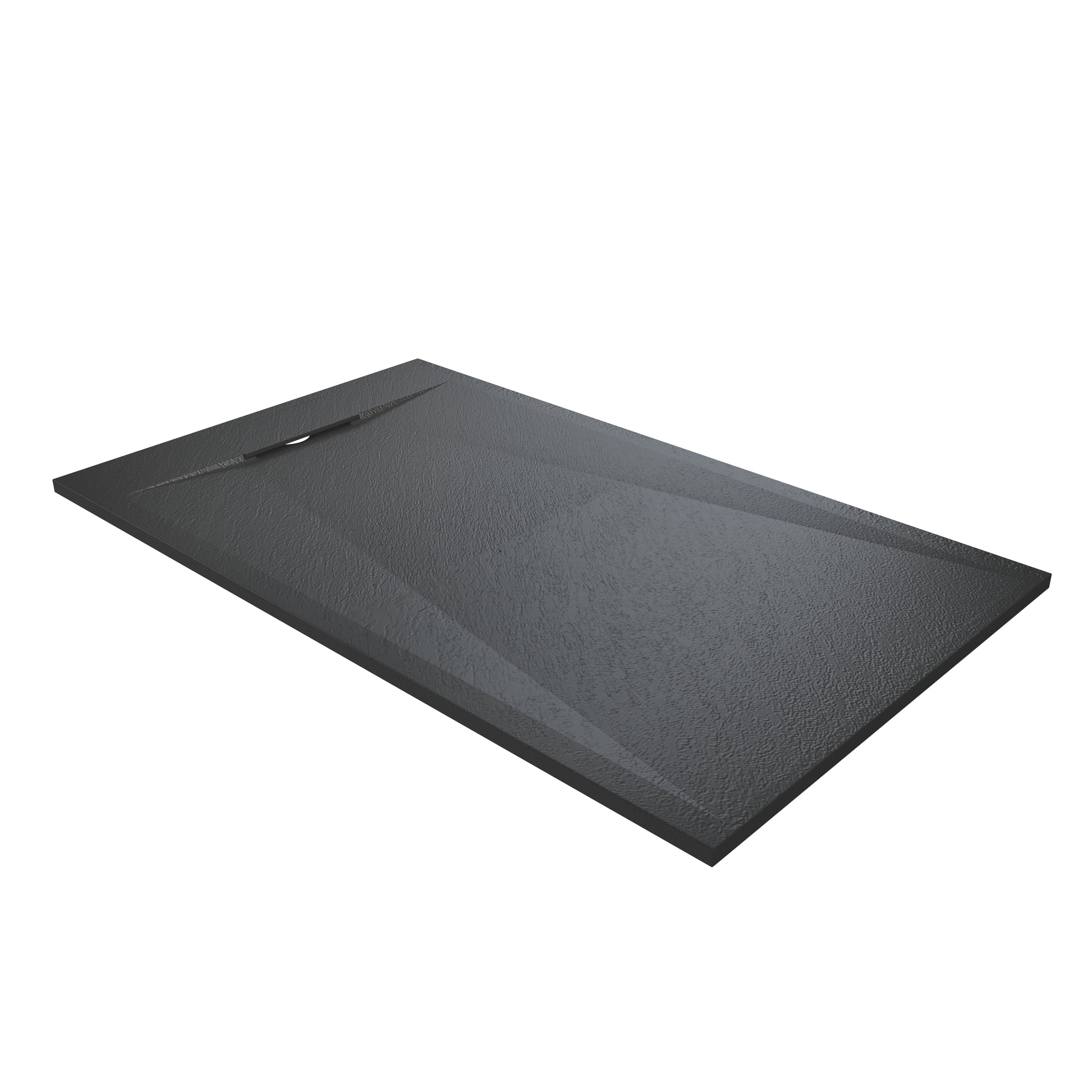 European-Style SMC Shower Base with Anti-Slip Design in Black or White