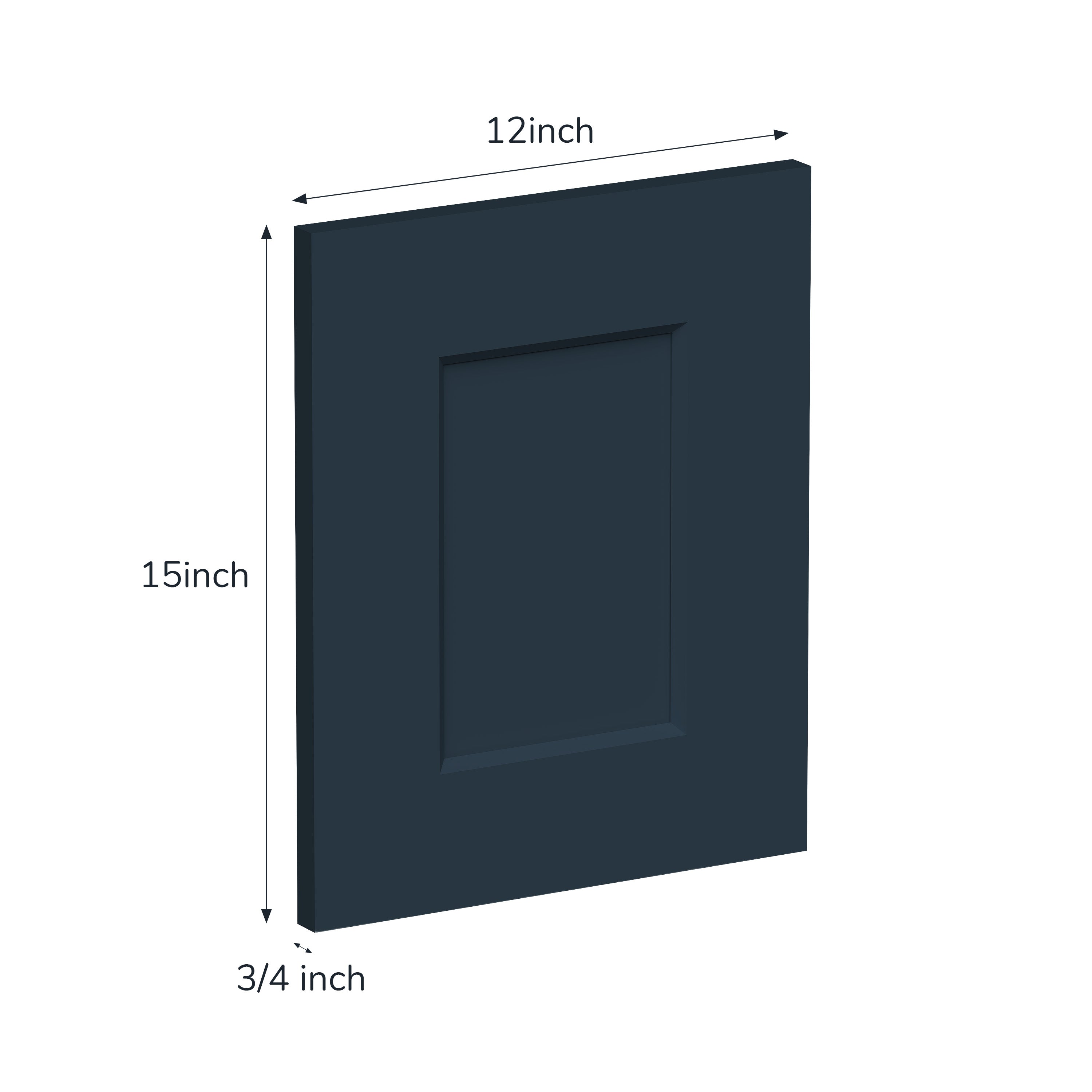 12" x 15" Cyber Grey Shaker Cabinet Sample Door