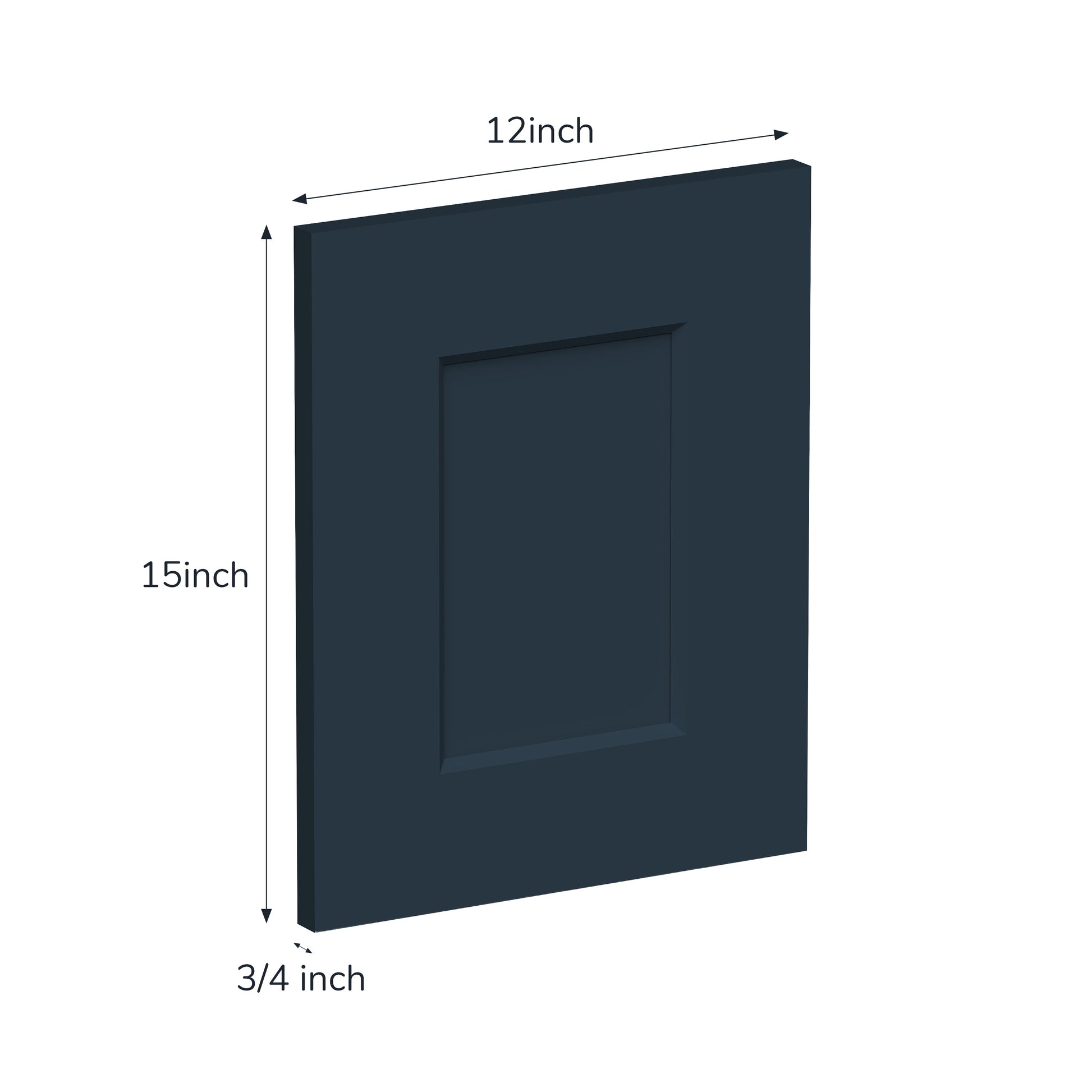 12" x 15" Cyber Grey Shaker Cabinet Sample Door
