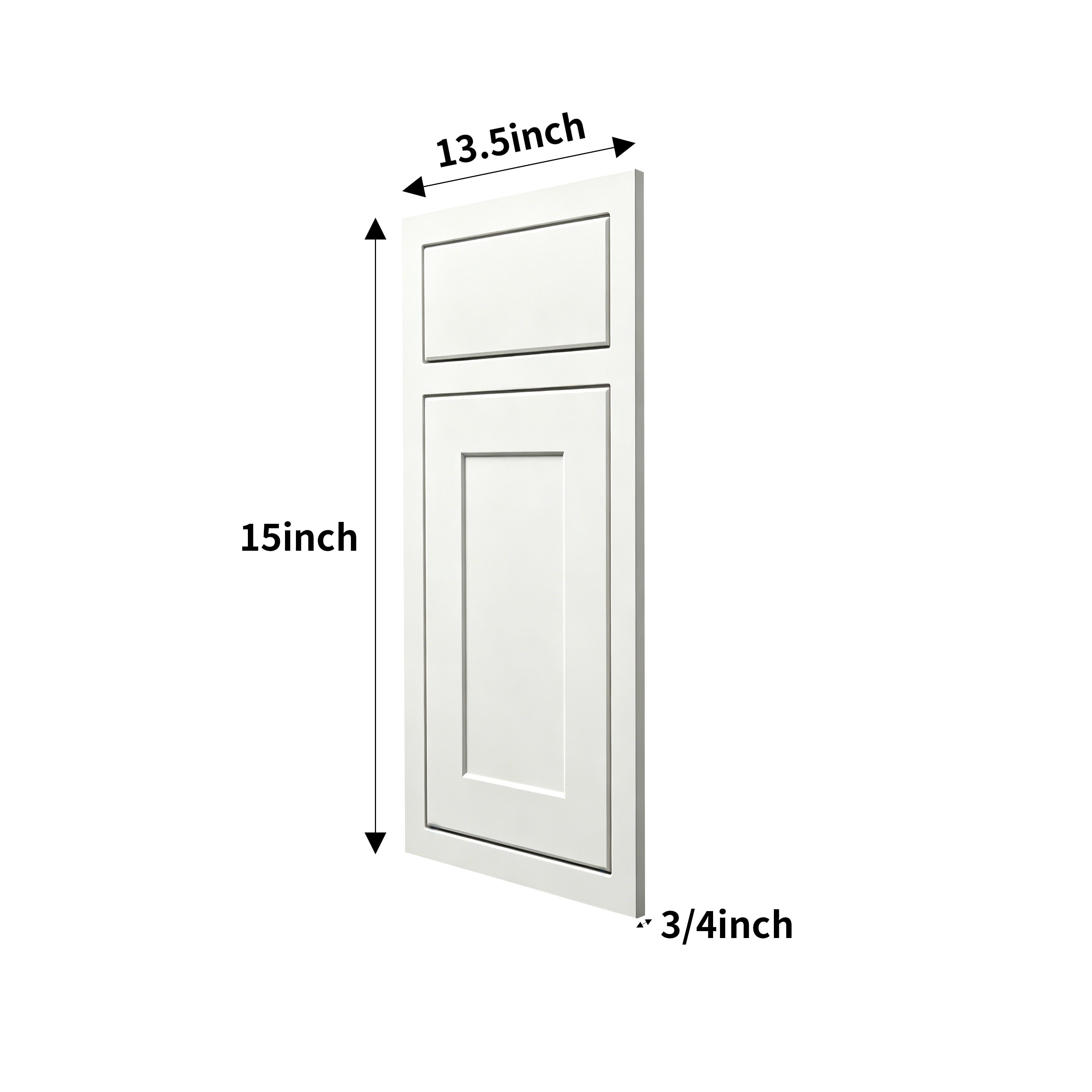 13.5" x 15"/18" Inset Origami White Cabinet Sample Door