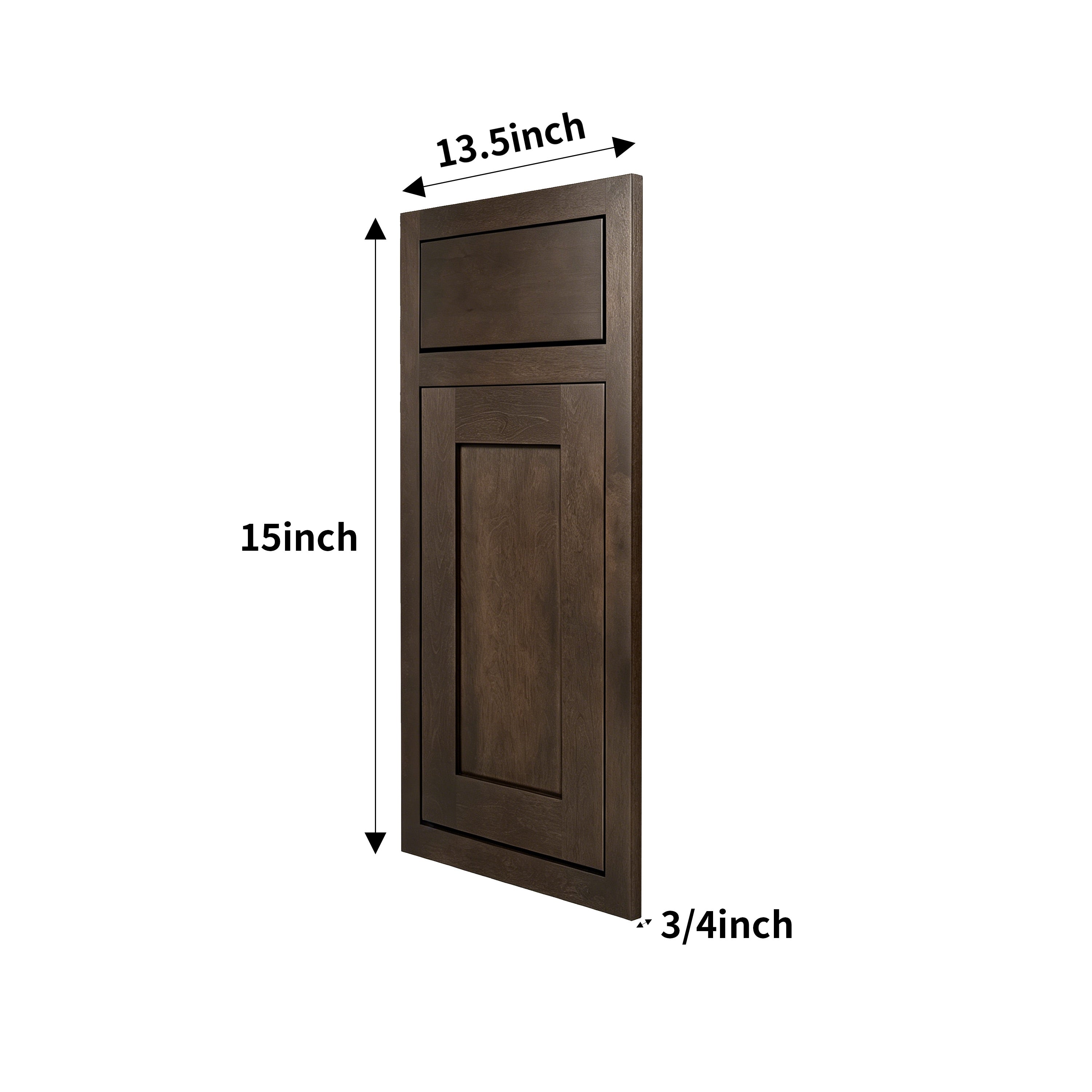 13.5" x 15"/18" Inset Truffle Brown Cabinet Sample Door