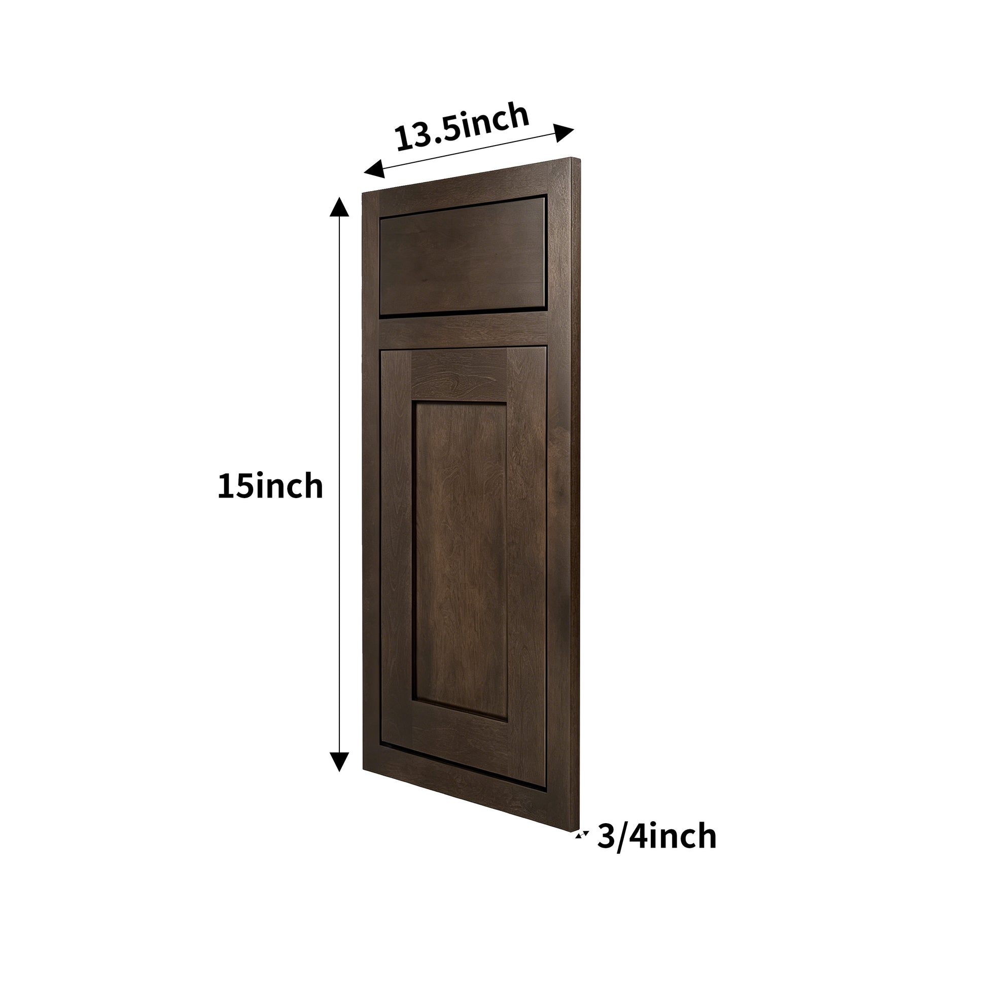 13.5" x 15"/18" Inset Truffle Brown Cabinet Sample Door